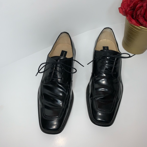 🛍 Kenneth Cole New York Men’s Black Leather Shoes - Picture 3 of 8